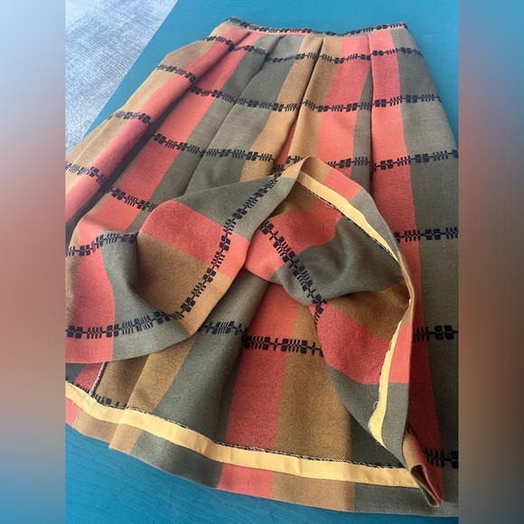 Nelly de Grab Vintage Skirt 100% Virgin Wool Rare Pleated A-Line - Picture 5 of 11